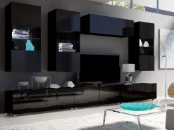 Vægskab Remus I (Sort + Blank sort)