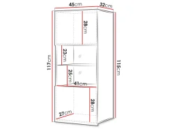 Vægskab Remus I (Sort + Blank sort)