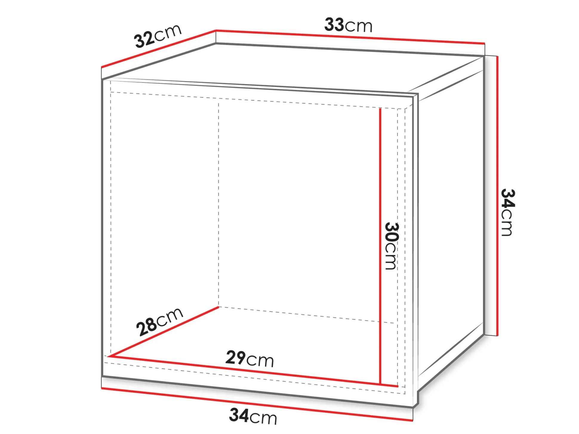 Vægskab Remus II (Sort + Blank sort)