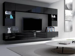 Vægskab Remus (Sort + Blank sort)