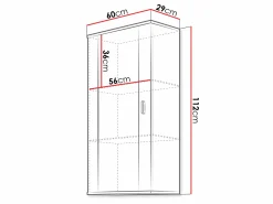 Vægskab Tornola 103 (Lefkas eg + Sort)