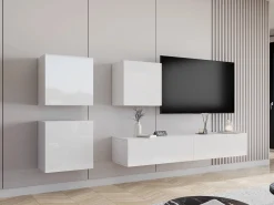 Vægskab Vilrin I (Hvid + Glansfuld hvid)