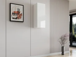 Vægskab Vilrin VI (Hvid + Glansfuld hvid)